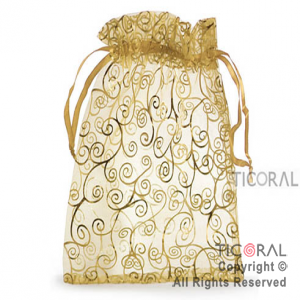 BOLSA ORGANZA ORO 20X25 ARABESCO HS3973-7 x 1